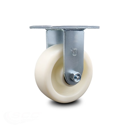 5 Inch Nylon Wheel Rigid Caster With Roller Bearing